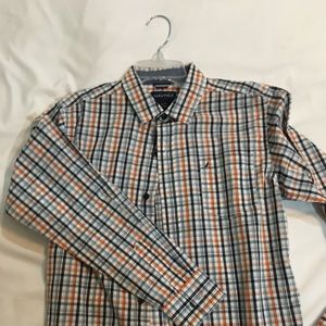 Nautica Boys button down long sleeve shirt.
